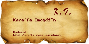 Karaffa Imogén névjegykártya